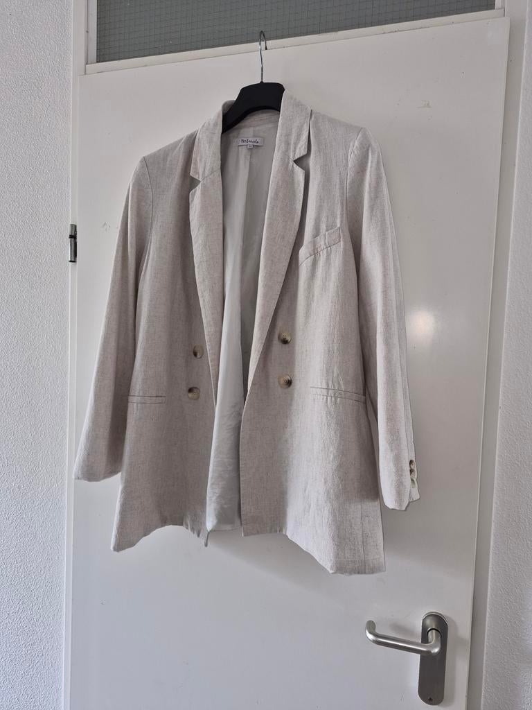Linnen blazer maat 46, Ophalen, Zo goed als nieuw, Maat 46/48 (XL) of groter