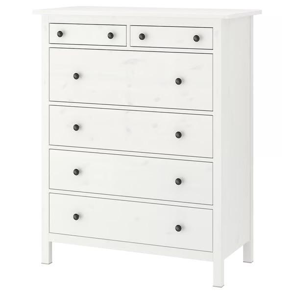 IKEA Hemnes ladekast wit, 6 lades, Huis en Inrichting, Kasten | Ladekasten, Zo goed als nieuw, 100 tot 150 cm, 25 tot 50 cm, Overige houtsoorten