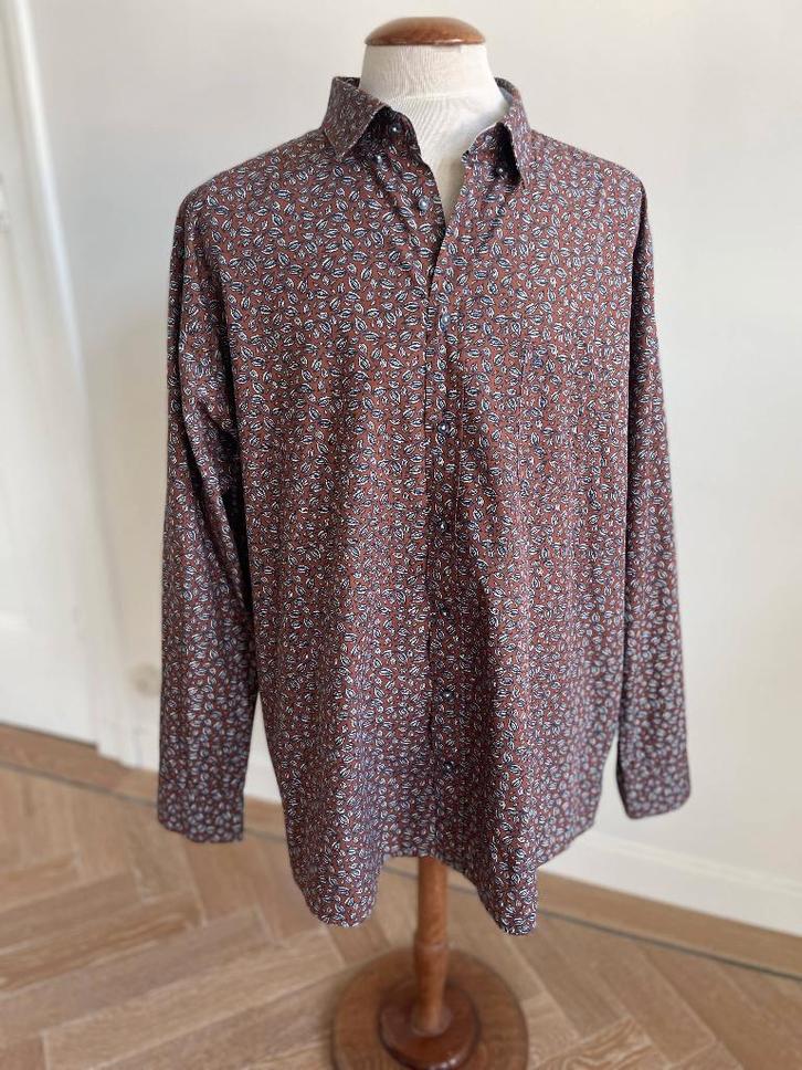 Bartlett: Overhemd met mooie print. Maat 3XL, Kleding | Heren, Overhemden, Zo goed als nieuw, Overige halswijdtes, Overige kleuren