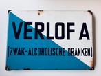 Vintage Emaille Verlof A Bord - Zwak-Alcoholische Dranken, Ophalen of Verzenden