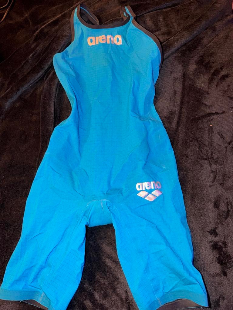 Arena badpak carbon pro, Ophalen of Verzenden, Gedragen, Blauw, Badpak