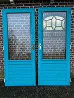 Hardhouten achterdeur 82,5x201,5cm., Doe-het-zelf en Verbouw, Ophalen, Gebruikt, 80 tot 100 cm, Buitendeur