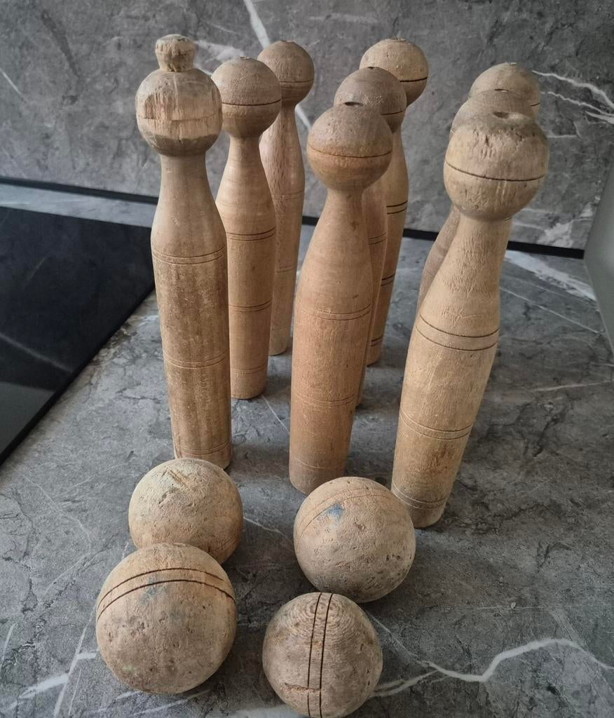 Houten kegelspel, Antiek en Kunst, Antiek | Speelgoed, Ophalen of Verzenden