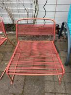 Set van 4 tuinstoelen - Terracotta kleur, Tuin en Terras, Tuinstoelen, Ophalen, Gebruikt, Metaal