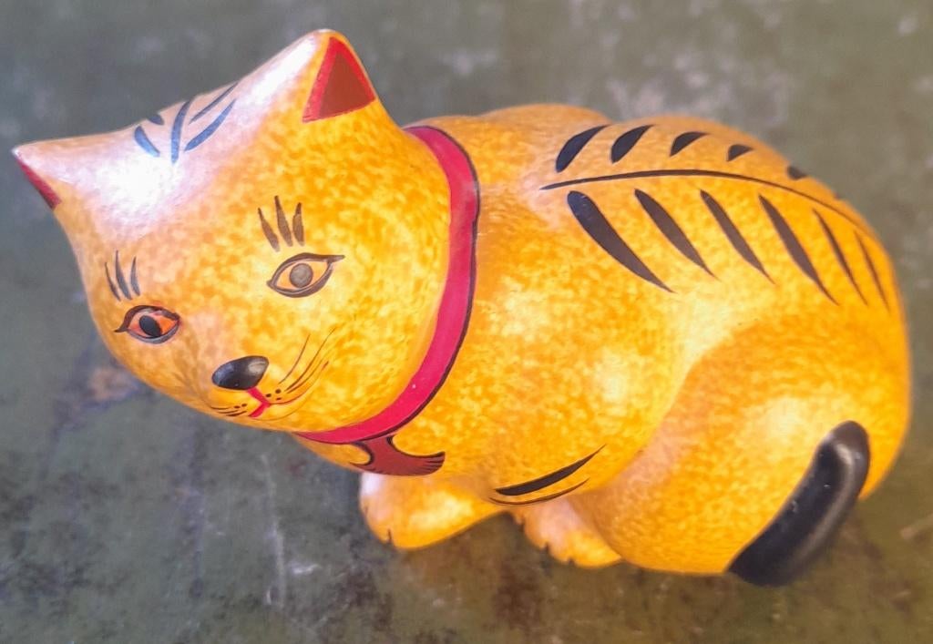 Poezenbeeldje Chalkware - Franklin Mint Curiosakabinet, Verzamelen, Ophalen of Verzenden, Zo goed als nieuw