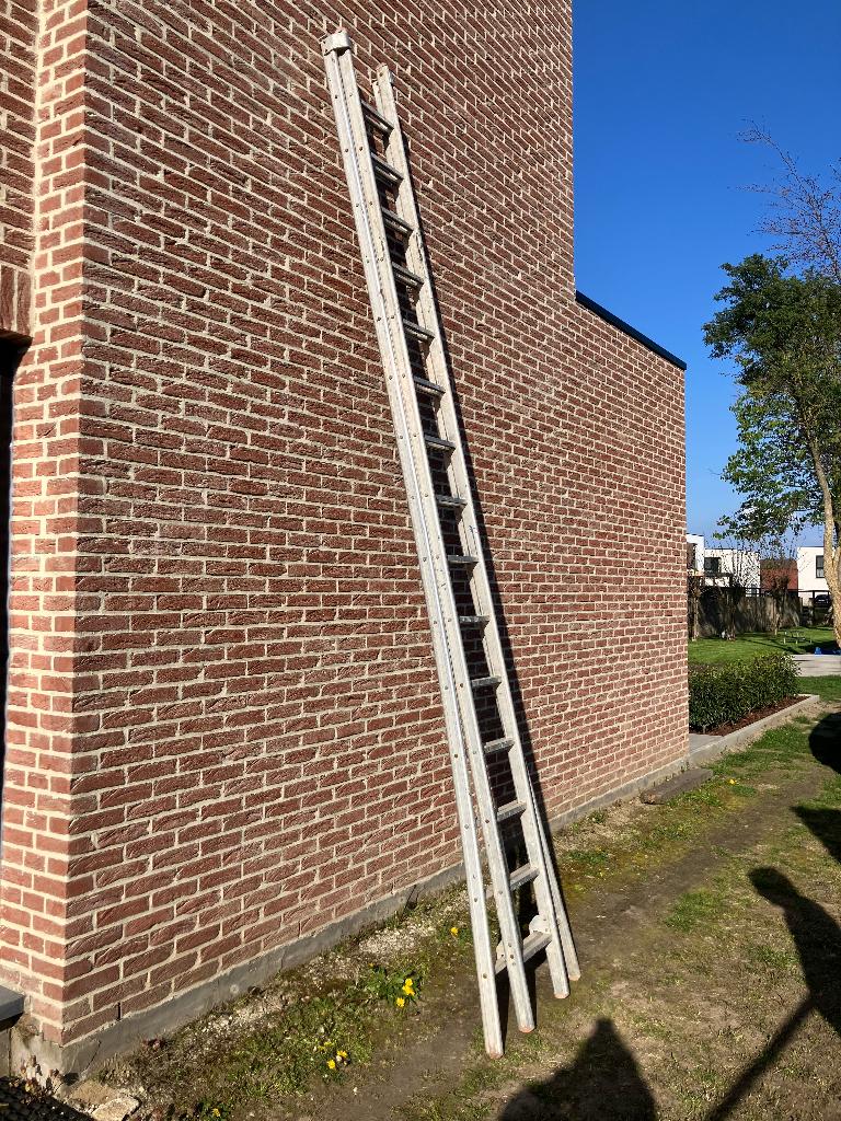 Schuifladder (2 x 4 m), Ophalen, Gebruikt, Ladder, Opvouwbaar of Inschuifbaar