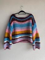Loavies Y2K kleurrijke grof gebreide trui, Loavies, Blauw, Maat 42/44 (L), Ophalen of Verzenden