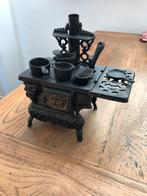 Gietijzeren Mini Fornuisje met Pannenset - Decoratief, Ophalen of Verzenden