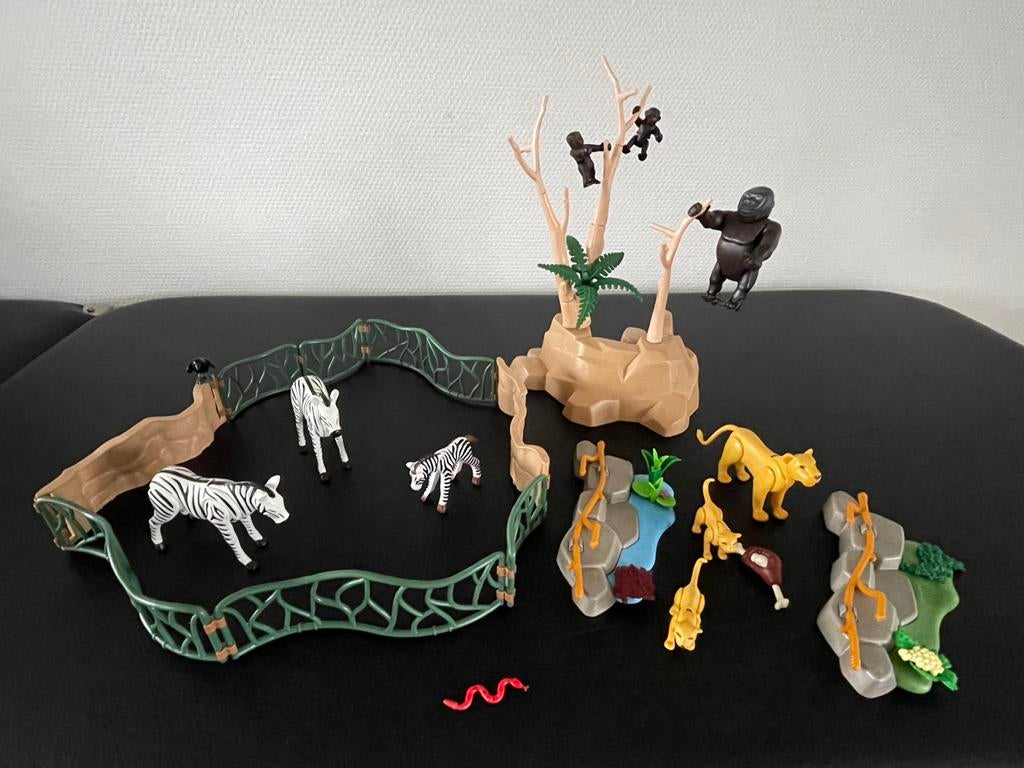 Playmobil zebra, gorilla, leeuwen, Kinderen en Baby's, Speelgoed | Playmobil, Ophalen of Verzenden, Zo goed als nieuw