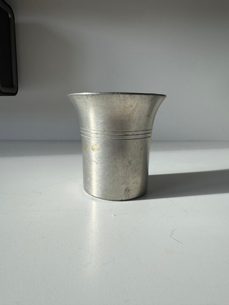 Oude Tinnen Beker - Meeuws & Zoon Den Haag Holland, Antiek en Kunst, Antiek | Tin, Ophalen of Verzenden