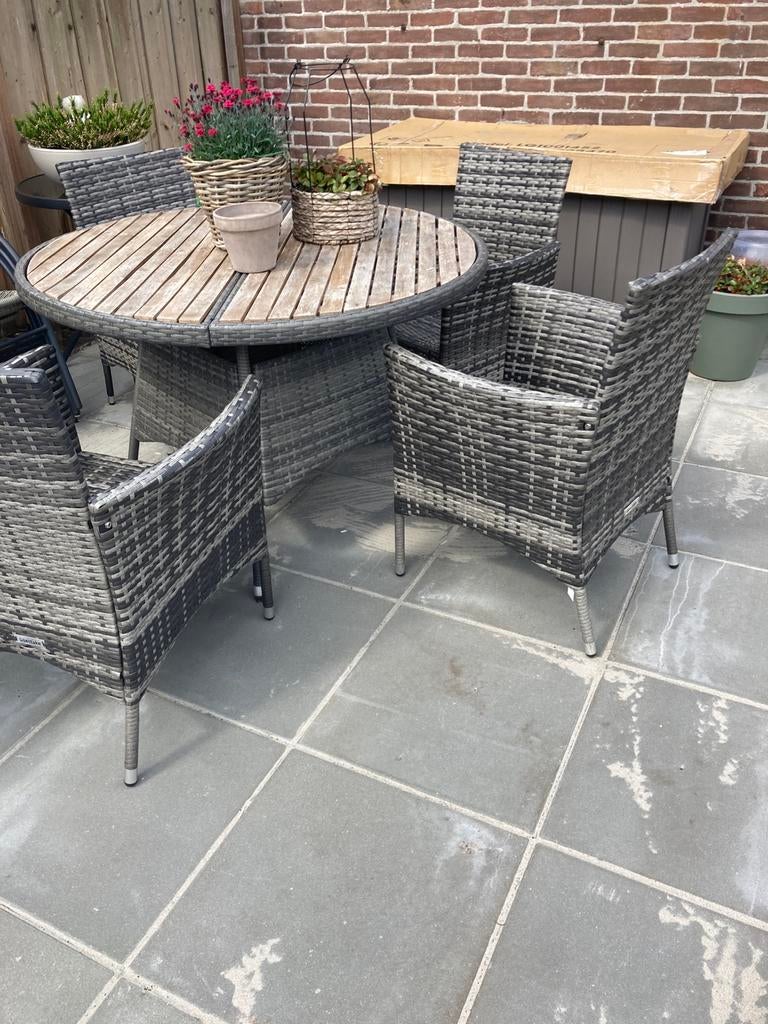 Nieuwe wicker tuinstoelen 4 stuks incl kussens, Tuin en Terras, Ophalen of Verzenden, Nieuw, Wicker