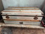 Vintage Hutkoffer Reiskoffer Scheepskist Metaal Houtbeslag, Ophalen