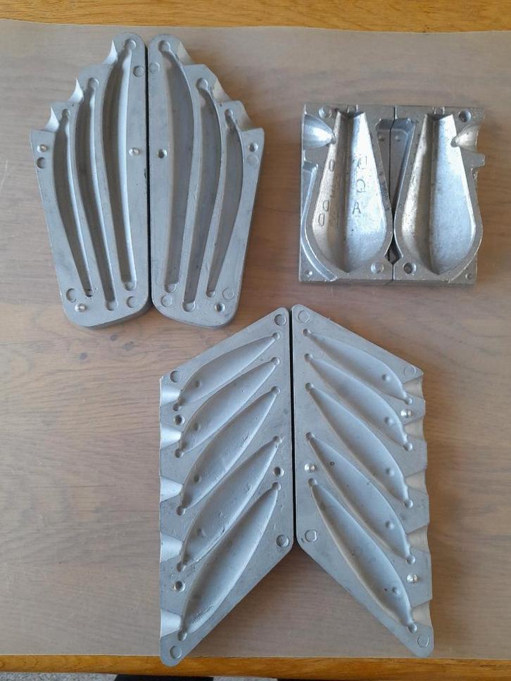 3 LOODGIETMALLEN DCA 500 gr1 banaan pilker  vis pilker mal, Watersport en Boten, Hengelsport | Zeevissen, Zo goed als nieuw, Complete set