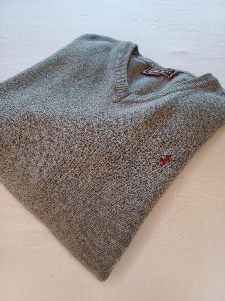 Vintage Marlboro Classics V-hals Trui - Grijs - Maat xxl, Overige maten, Ophalen of Verzenden, Marlboro classics, Grijs