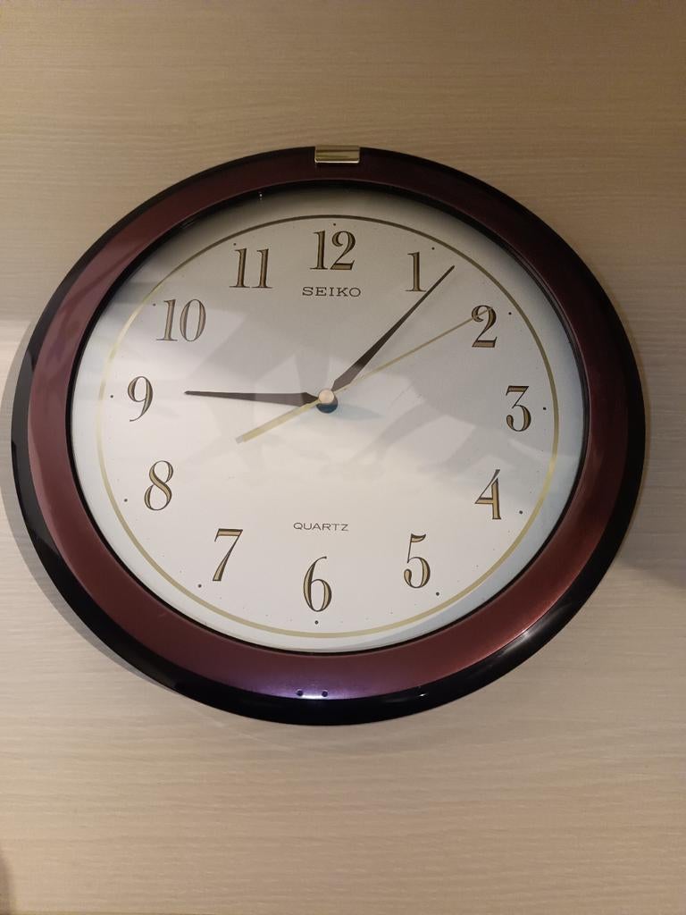 Zgan Seiko wandklok - Klassiek en functioneel, Ophalen of Verzenden, Zo goed als nieuw, Analoog, Wandklok