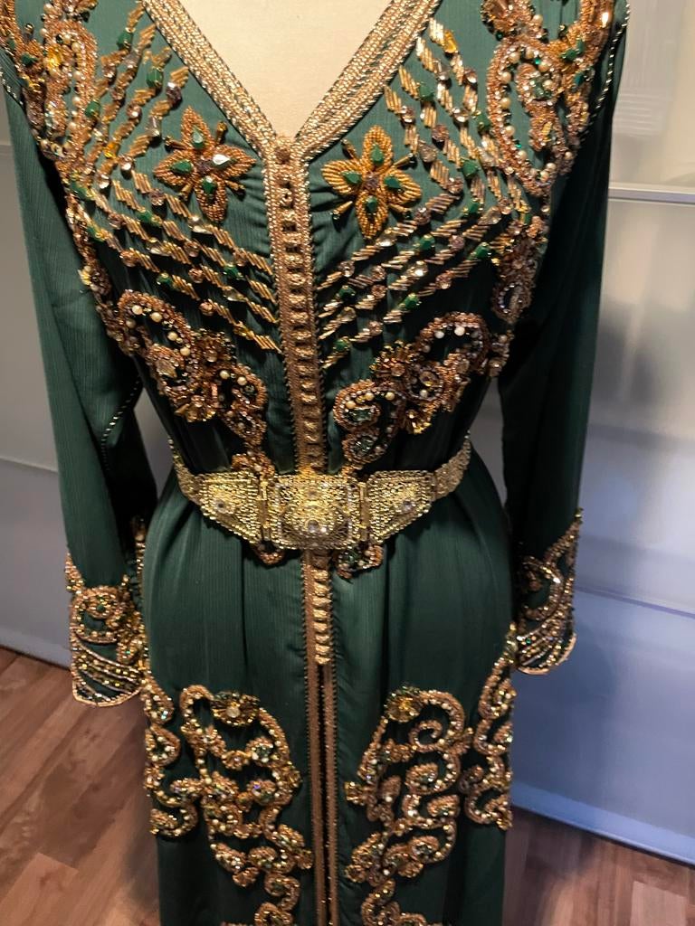 Schitterende Marokkaanse jurk/Takchita/takshita/henna jurk, Maat 46/48 (XL) of groter, Ophalen of Verzenden, Gedragen, Onder de knie