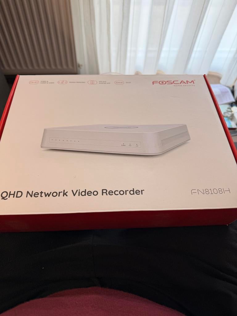 Foscam FN8108H NVR met 2x 2K 4MP Wi-Fi Buitencamera Set, Ophalen, Nieuw, Buitencamera