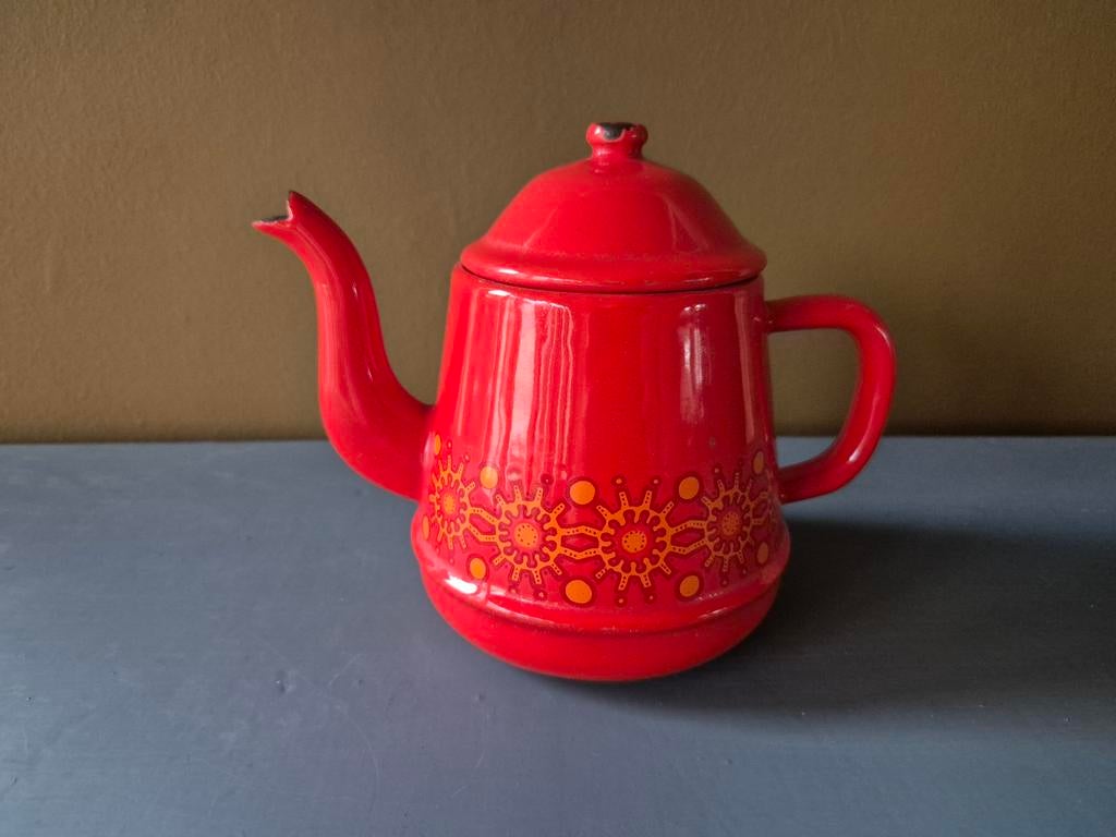 Klein Emaille Theepotje, Ophalen of Verzenden