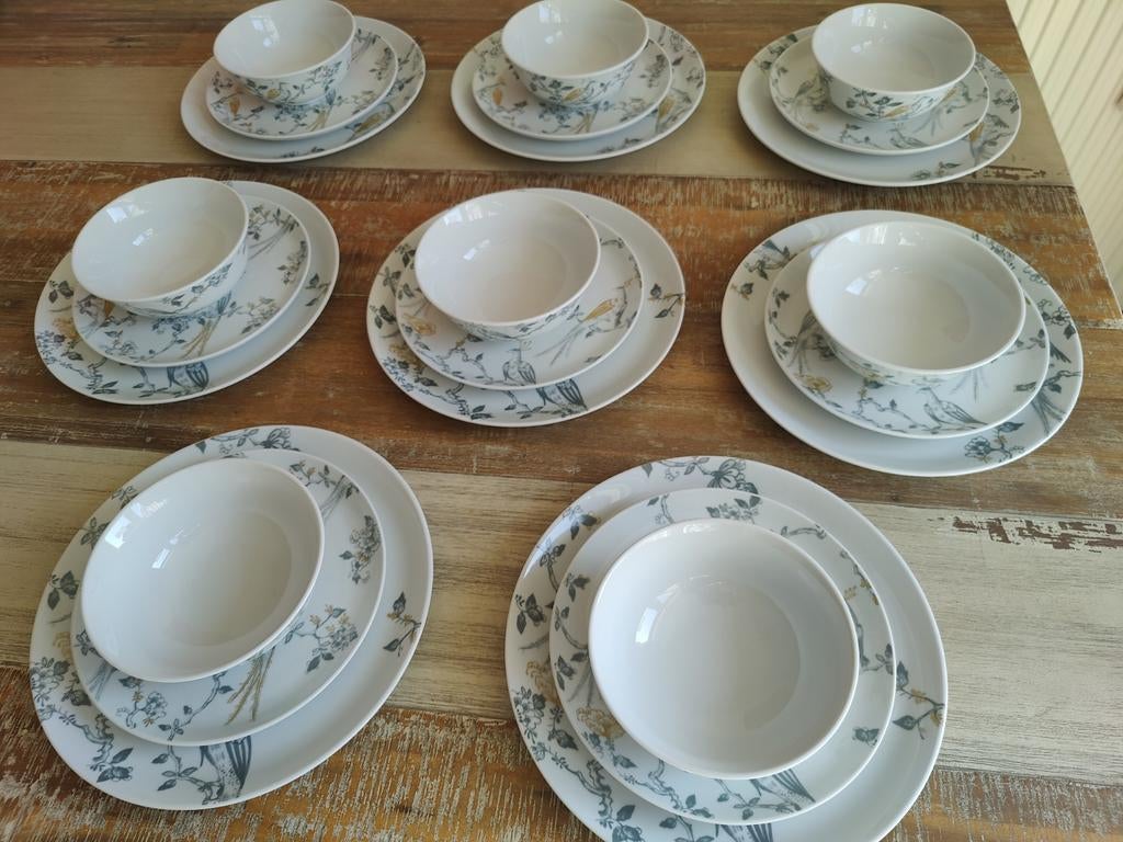 Villeroy en Boch AH servies Peacock 8 delig  Vivo, Ophalen of Verzenden, Zo goed als nieuw, Overige stijlen, Porselein