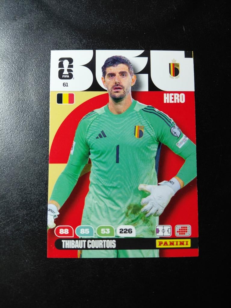 Thibaut courtois (belgie) panini wk 2026, Ophalen of Verzenden, Nieuw, Buitenlandse clubs, Poster, Plaatje of Sticker