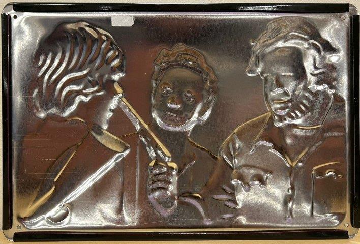 Bud Spencer Terrence Hill Pistool relief metalen reclamebord, Info@deconoord.nl, Deco Noord, Nieuw, Ophalen of Verzenden