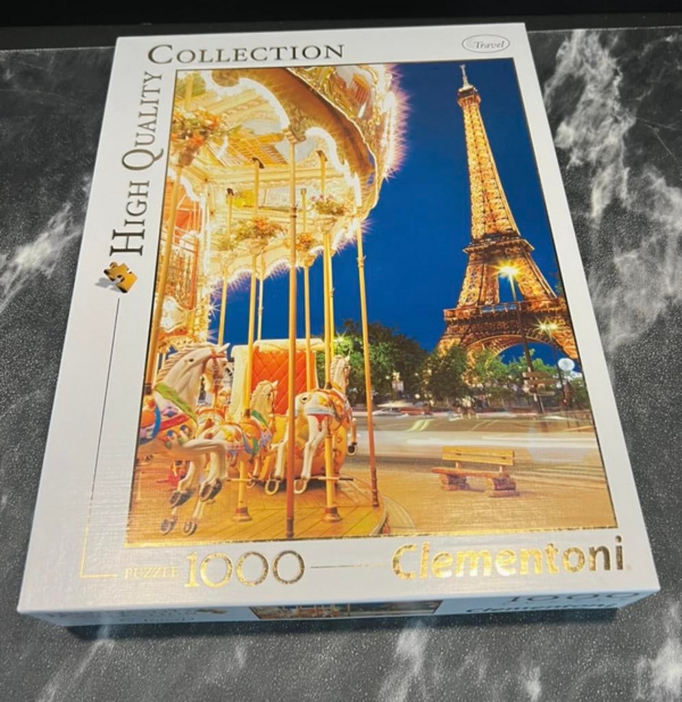 Nieuwe Clementoni puzzel 1000 stukjes Parijs draaimolen, Ophalen of Verzenden, 500 t/m 1500 stukjes, Zo goed als nieuw