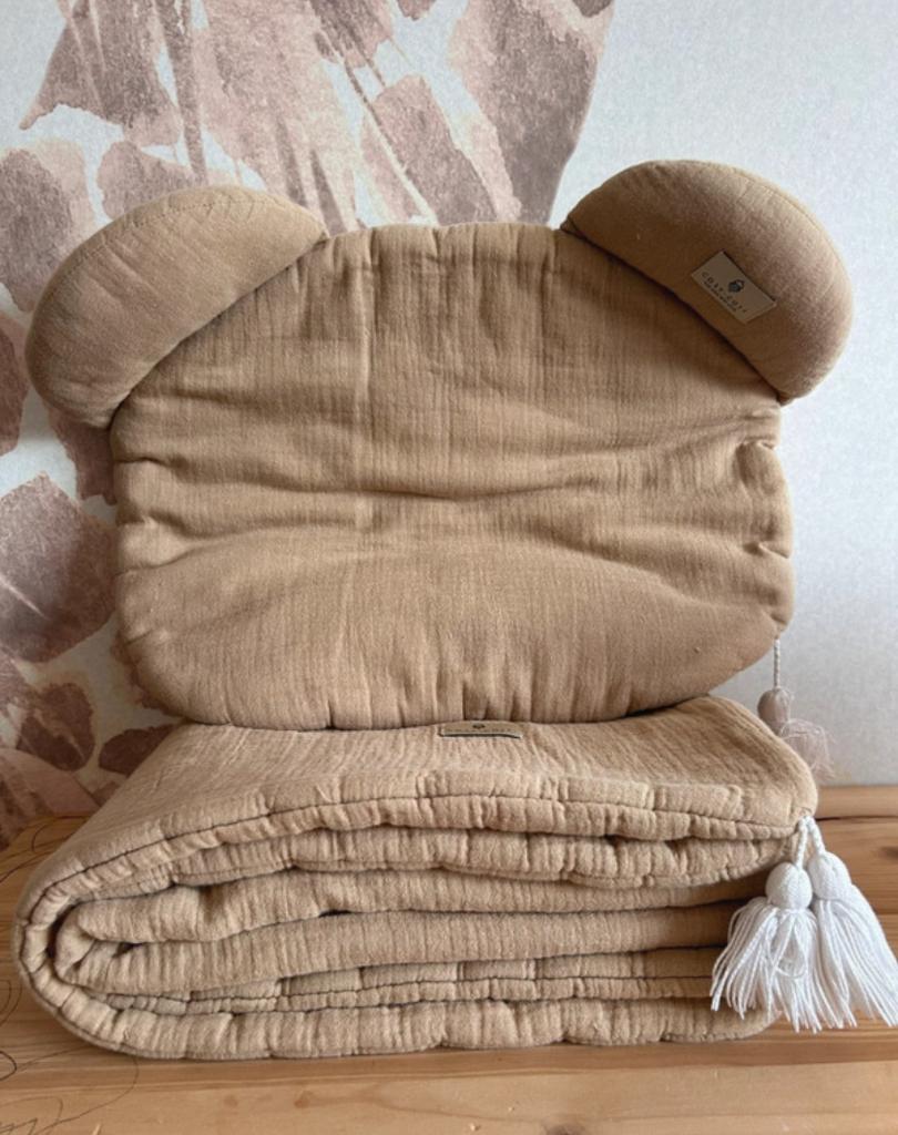 Cosy Cott muslin babydeken, Kinderen en Baby's, Ophalen of Verzenden, Gebruikt, 85 tot 100 cm, Deken