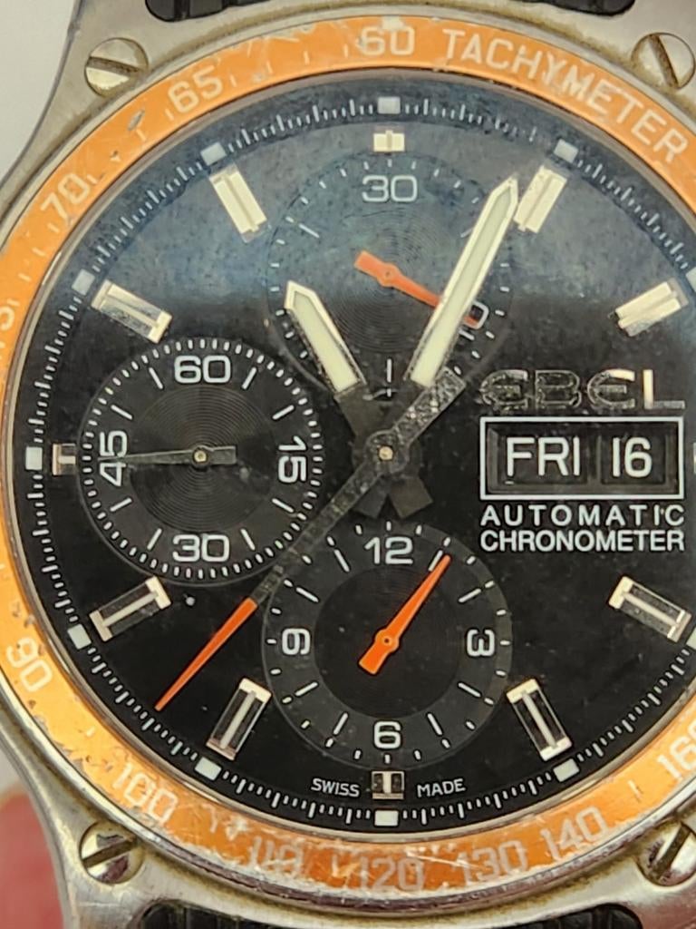 Ebel Automatic Chronometer Herenhorloge, Sieraden, Tassen en Uiterlijk, Gebruikt, Staal, Polshorloge, Overige materialen