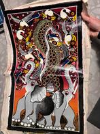 Tinga Tinga Schilderij Tanzania (60x36cm), Ophalen of Verzenden