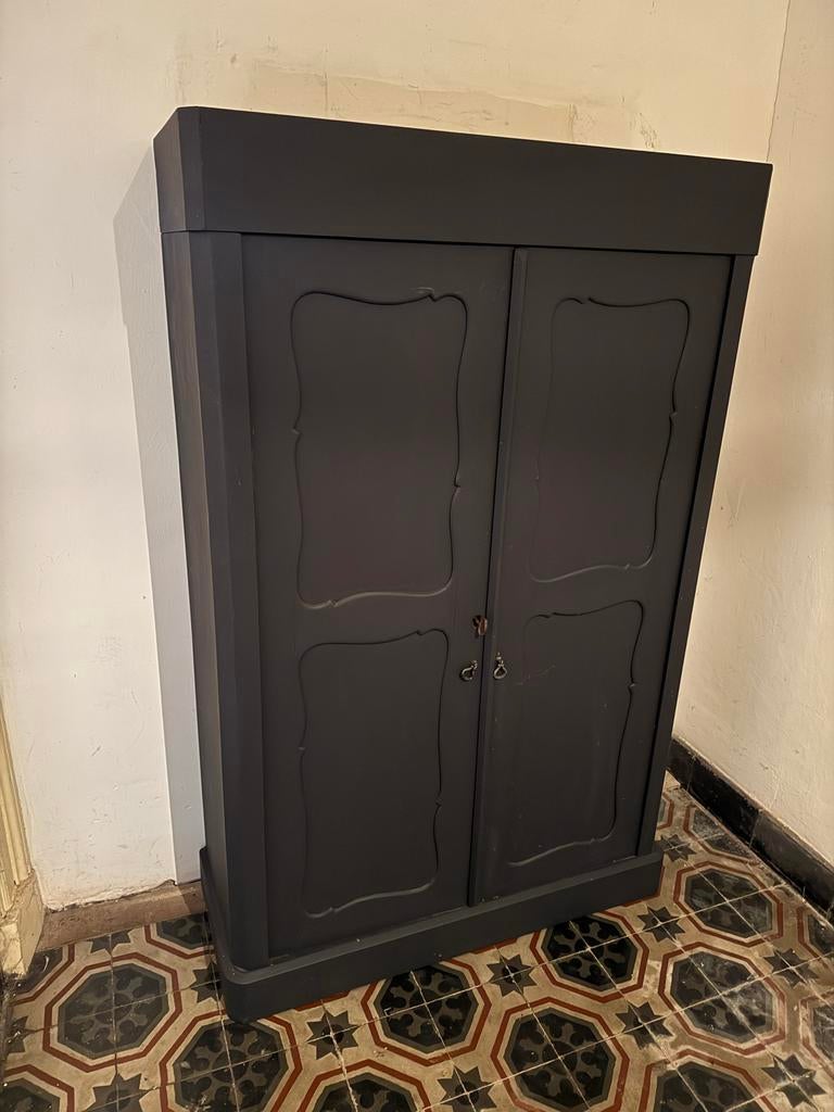 Geschilderde Brocante antiek meidenkast, Ophalen