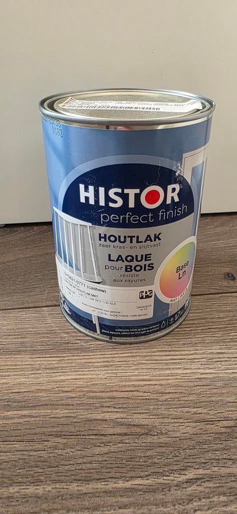 Histor Perfect Finish houtlak mat >> kleur Cashew, Doe-het-zelf en Verbouw, Verf, Beits en Lak, Beige, Nieuw, Ophalen of Verzenden