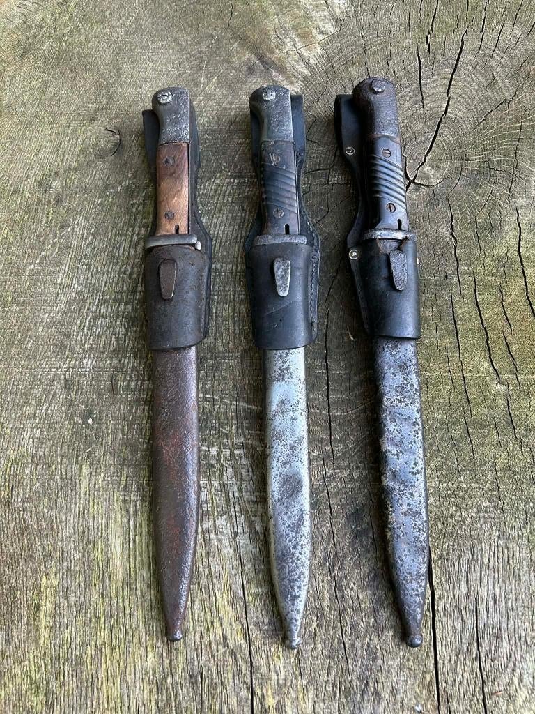 de Duitse K98-bajonet uit de Tweede Wereldoorlog, Ophalen of Verzenden, Duitsland, Mes of Dolk