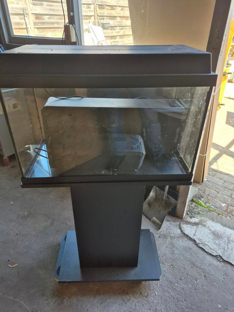 Gratis af te halen aquarium 60x30 cm incl voet, Dieren en Toebehoren, Ophalen, Gebruikt, Leeg aquarium