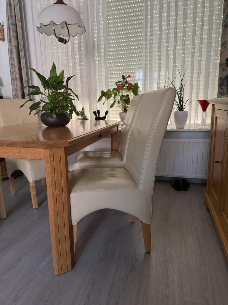 4 eetkamerstoelen, Huis en Inrichting, Stoelen, Ophalen, Overige kleuren, Vier, Leer
