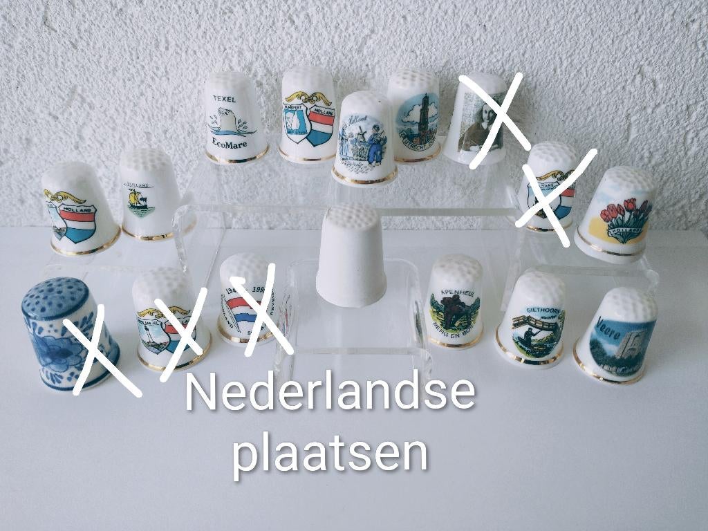 Vingerhoedjes van Nederlandse plaatsen/beziensw. heden, Ophalen of Verzenden, Zo goed als nieuw, Porselein