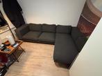 Donkergrijze hoekbank, Ophalen, 250 tot 300 cm, Gebruikt, 125 tot 150 cm
