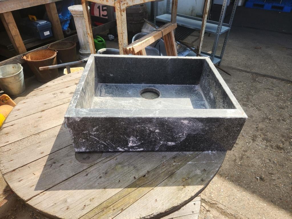 2695 - Hardstenen gootsteen, Huis en Inrichting, Ophalen, Gebruikt, 100 tot 150 cm, 50 tot 100 cm