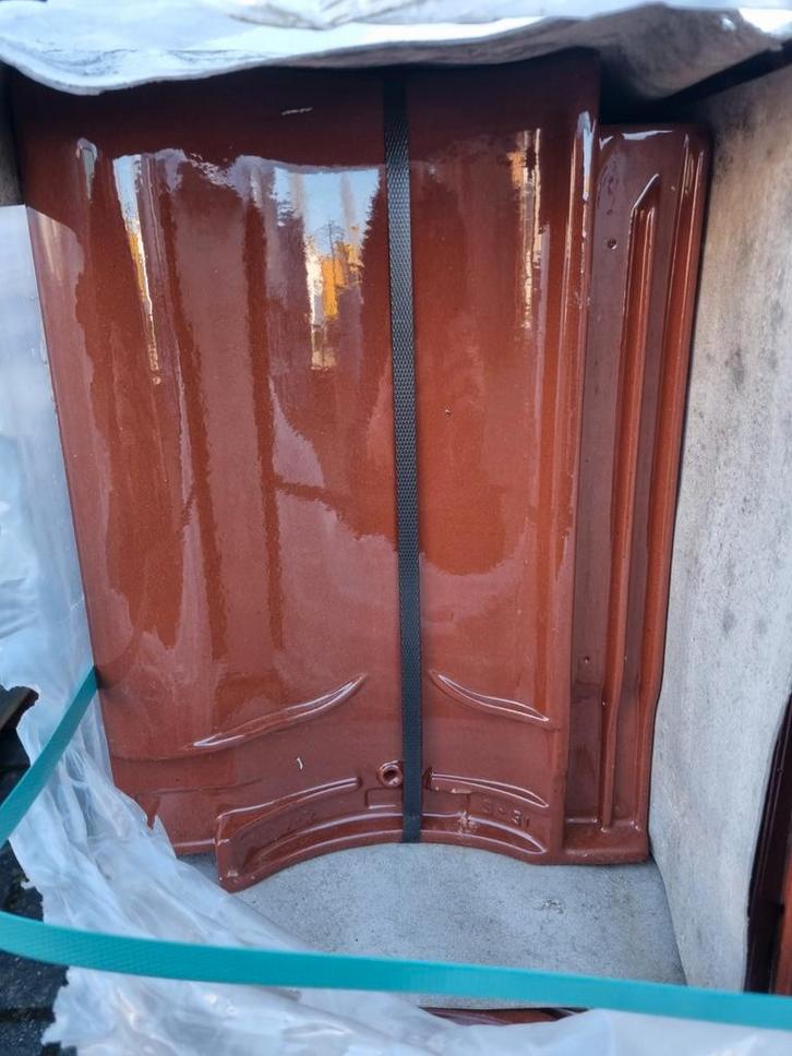 VHV Dakpan Lichtbruin Verglaasd - Monier Nieuw, Doe-het-zelf en Verbouw, Tegels, Nieuw, Overige typen, Keramiek, 40 tot 60 cm