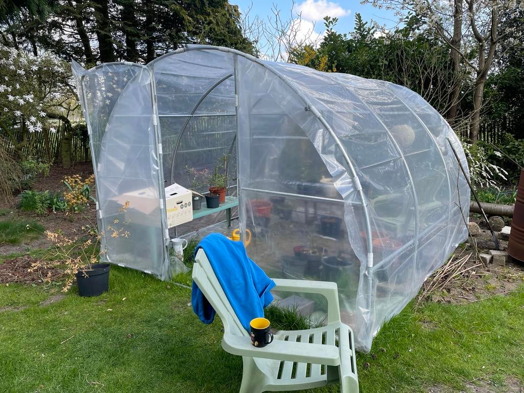 Tunnelkas 3x3, paar maanden oud, Tuin en Terras, Kassen, Gebruikt, Folie, Kweekkas, Ophalen