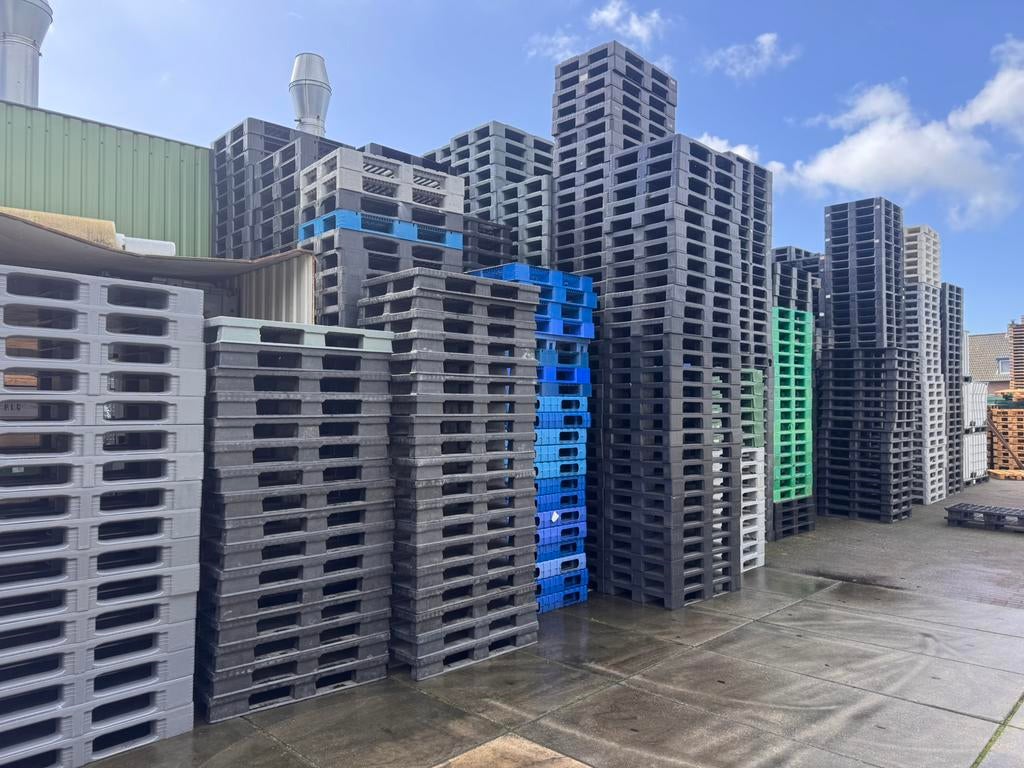 Kunststof pallets 100x120 80x120 plastic pallet, Ophalen, Zo goed als nieuw, Hout