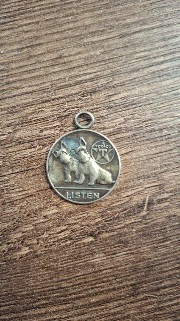 Vintage Texaco sleutelhanger 1930, Ophalen of Verzenden, Gebruikt, Overige typen