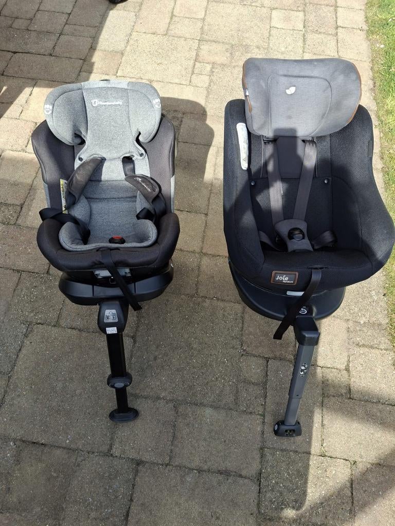 2 draaibare autostoelen: Joie en Titanium Baby, Verstelbare rugleuning, Gebruikt, 0 t/m 18 kg, Isofix