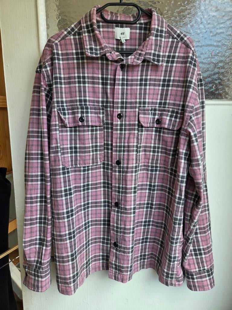​H&M Relaxed Fit Geruit Overhemd maat L roze flanel hemd, Kleding | Heren, Overhemden, Ophalen of Verzenden, Zo goed als nieuw