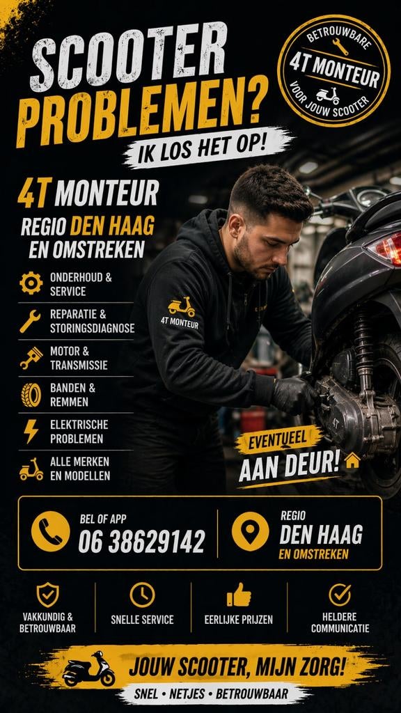 Scooter monteur Den Haag, Fietsen en Brommers, Ophalen