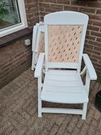 4x Grosfillex tuinstoelen wit, Tuin en Terras, Ophalen, Gebruikt, Kunststof