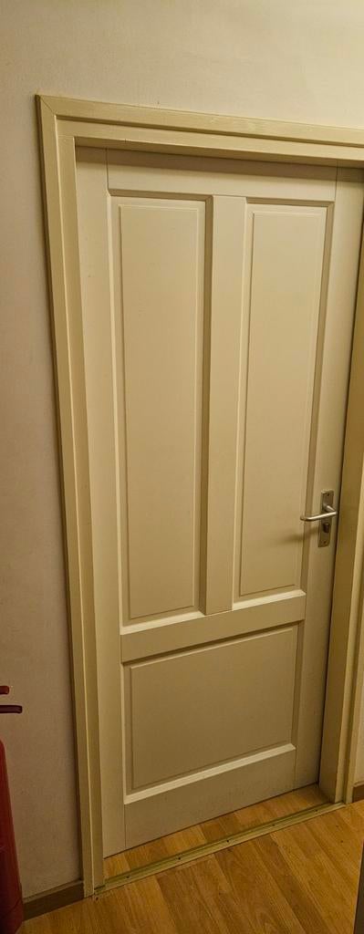 Opdekdeur compleet met kozijn, Doe-het-zelf en Verbouw, Deuren en Horren, Ophalen, Gebruikt, 80 tot 100 cm, Binnendeur