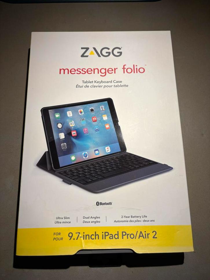 ZAGG Messenger Folio iPad Pro/Air 2 9.7 inch - Nieuw, Computers en Software, Tablet-hoezen, Nieuw, Bescherming voor- en achterkant