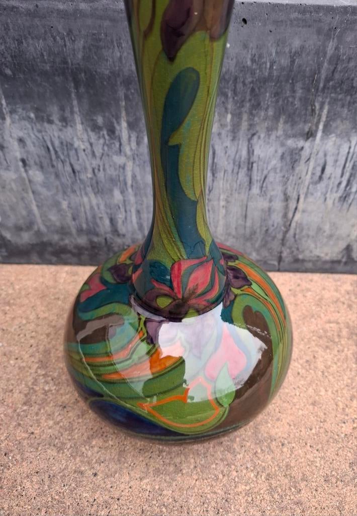 Zeldzaam mooie grote vroege Gouda plateel vaas, Antiek en Kunst, Antiek | Keramiek en Aardewerk, Ophalen of Verzenden