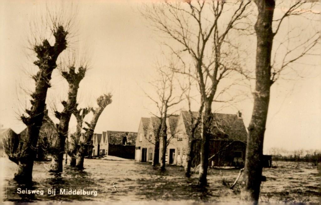 Middelburg Seisweg - Watersnoodramp # 577, Verzamelen, Ansichtkaarten | Nederland, Verzenden, 1940 tot 1960, Ongelopen, Zeeland