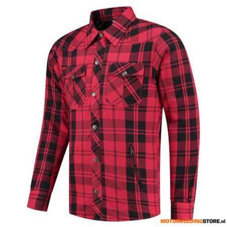 Rusty Stitches Neil V2 Motorshirt, Rood-Zwart, Ophalen of Verzenden, Nieuw met kaartje